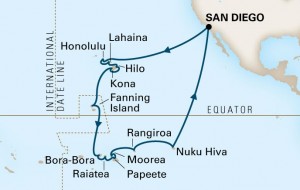 2014 Hawaii-Polynesia cruise route map