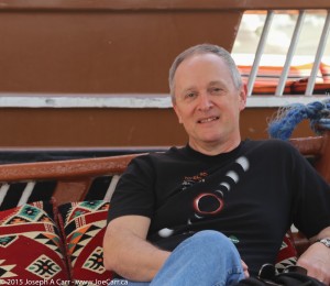 Joe relaxing on a dhow in Oman