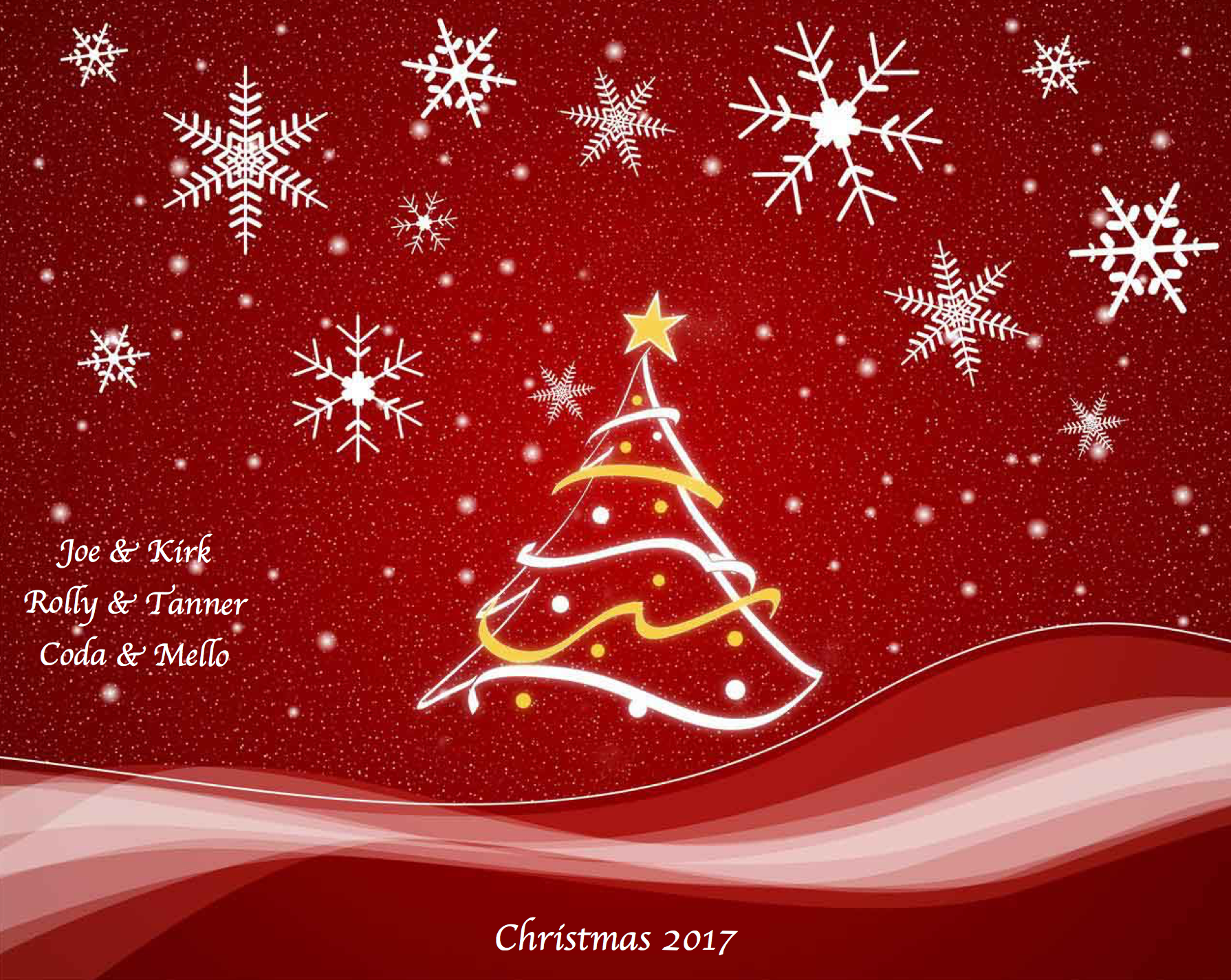 2017 Christmas card from Joe
