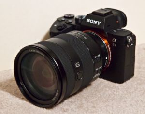 Sony a7 III mirrorless camera with Sony f/4 24-105 G zoom lens
