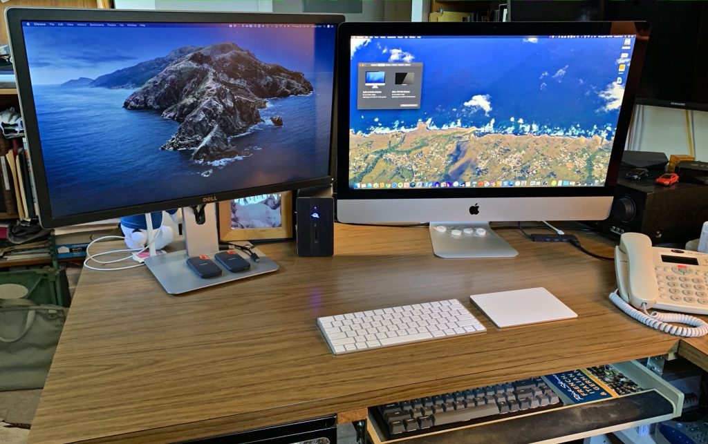 2020 iMac 27" computer and Dell 27" IPS secondary monitor