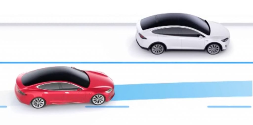 Tesla automatic lane change