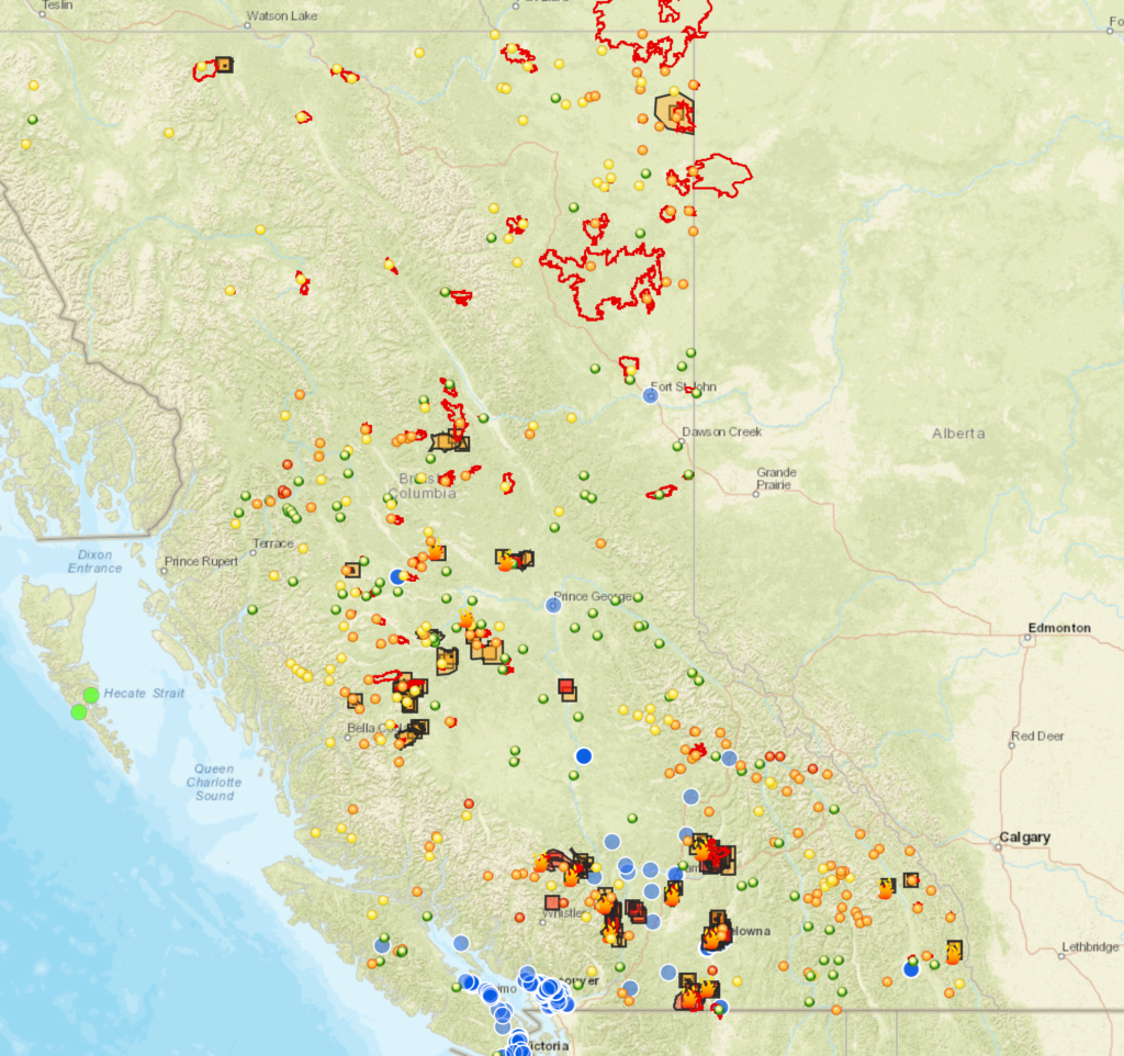 The whole province - BC Emergency Map